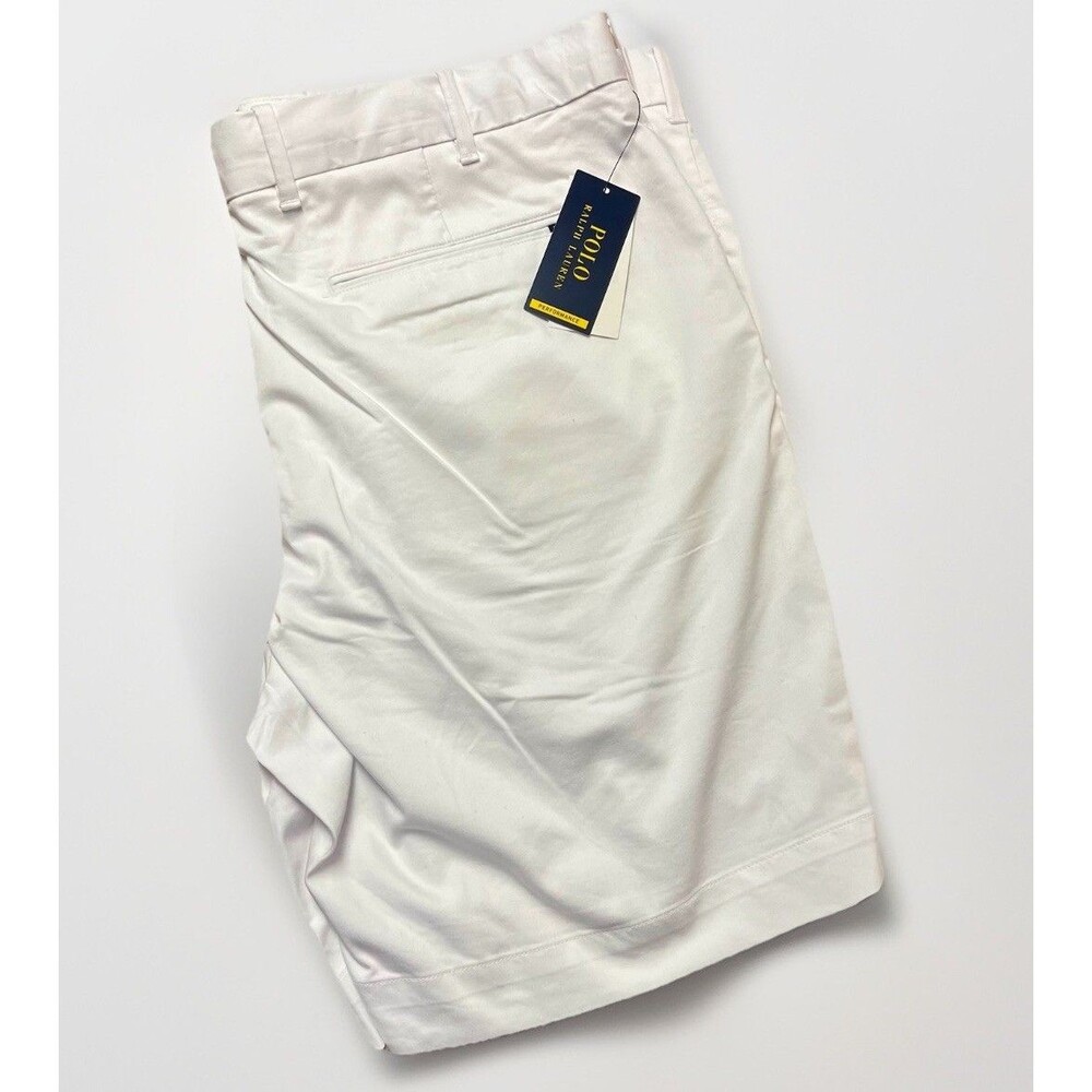 NWT Polo Ralph Lauren Golf White Tailored Fit Performance Short Chino Size 38
